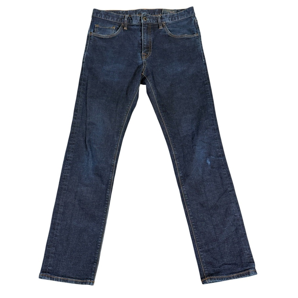 Roark Jeans Mens 34x30 Blue HWY‎ 128 Straight Fit Raw Denim Jeans Dark Wash